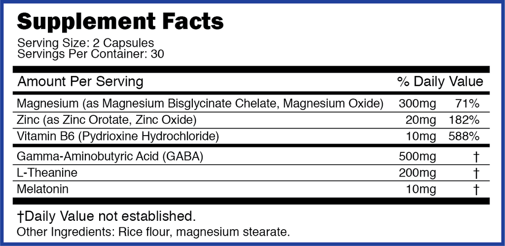 SLUMBER NATURAL SLEEP & RELAXATION with ZMA, MELATONIN, & MORE
